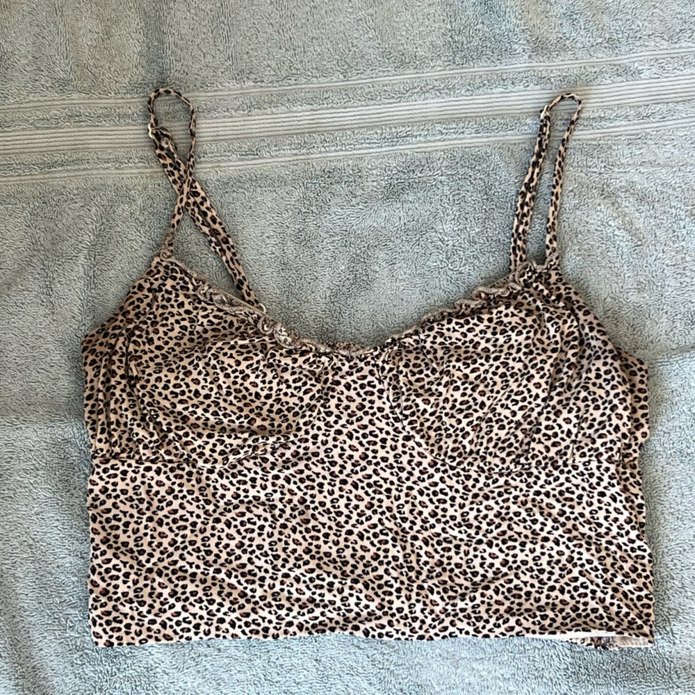 Leopard Tank Crop Top